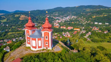 Slovakya 'daki Banska stiavnica Panorama Manzarası.