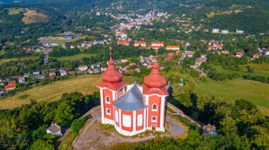 Slovakya 'daki Banska stiavnica Panorama Manzarası.