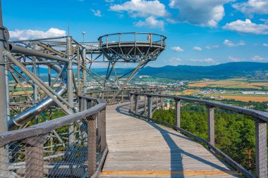 Bojnice, Slovakya 'daki Bulutlar Gözetleme Kulesi' ndeki Martı.
