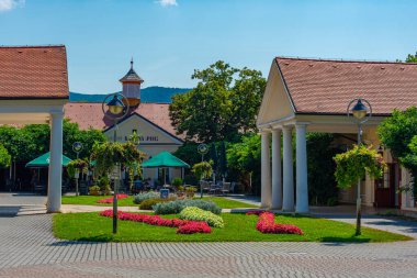 Slovakya 'daki Piestany Spa' da yaz günü.