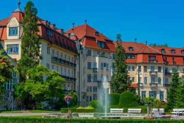 Slovakya 'daki Piestany Spa' da yaz günü.