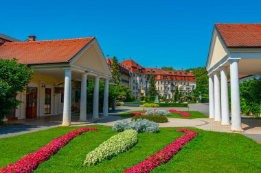 Slovakya 'daki Piestany Spa' da yaz günü.