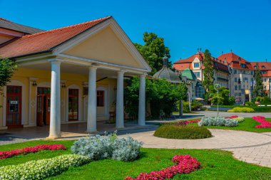 Slovakya 'daki Piestany Spa' da yaz günü.
