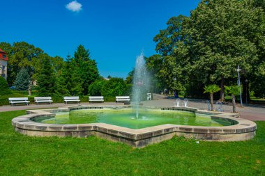 Slovakya 'daki Piestany Spa' da yaz günü.