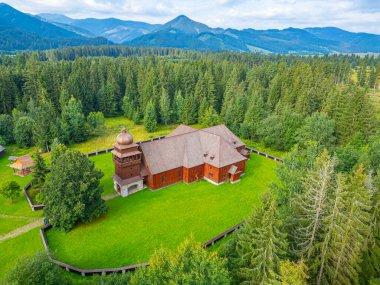 Slovakya 'daki Svaty Kriz Ahşap Sanatsal Kilisesi.