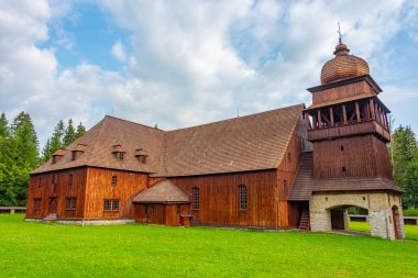 Slovakya 'daki Svaty Kriz Ahşap Sanatsal Kilisesi.