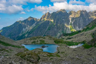 Büyük Zabie pleso Mengusovske Slovakya 'daki High Tatras Ulusal Parkı' nda.