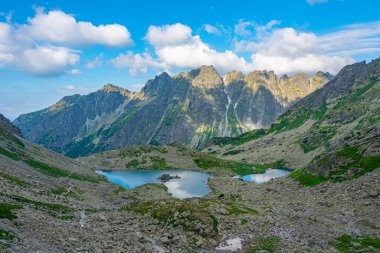 Büyük Zabie pleso Mengusovske Slovakya 'daki High Tatras Ulusal Parkı' nda.
