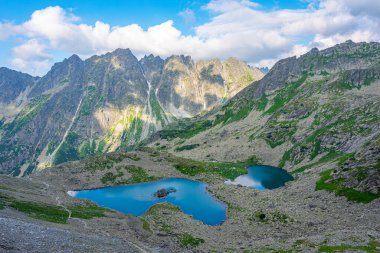 Büyük Zabie pleso Mengusovske Slovakya 'daki High Tatras Ulusal Parkı' nda.