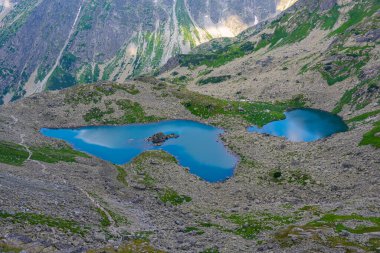 Büyük Zabie pleso Mengusovske Slovakya 'daki High Tatras Ulusal Parkı' nda.