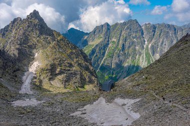 Rysy Peak 'ten High Tatras' ın Panorama görünümü.
