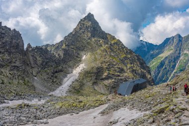 Rysy Peak 'ten High Tatras' ın Panorama görünümü.