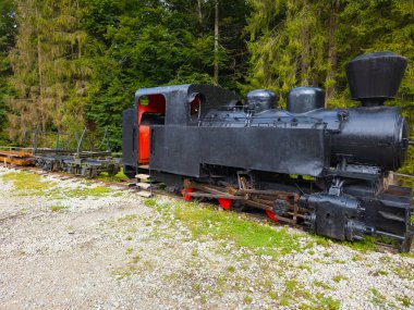 Nova Bystrica, Slovakya 'daki Kysuce Village Müzesi' nde demiryolu değişimi.