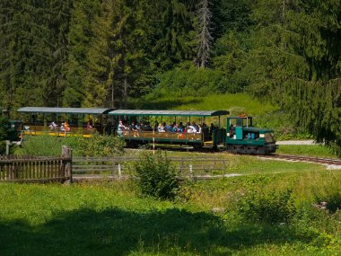 Nova Bystrica, Slovakya 'daki Kysuce Village Müzesi' nde demiryolu değişimi.