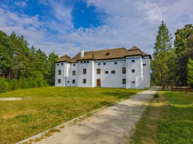 Slovakya 'daki Brodzany Kalesi' nde yaz günü.