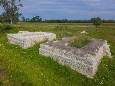 Güney Slovakya 'da Kelemantia Roma harabeleri.