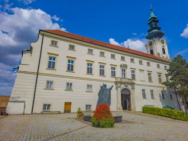 Slovakya 'daki Nitra kalesinin görüntüsü.