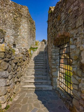 Slovakya 'daki Devin Kalesi' nde yaz günü.