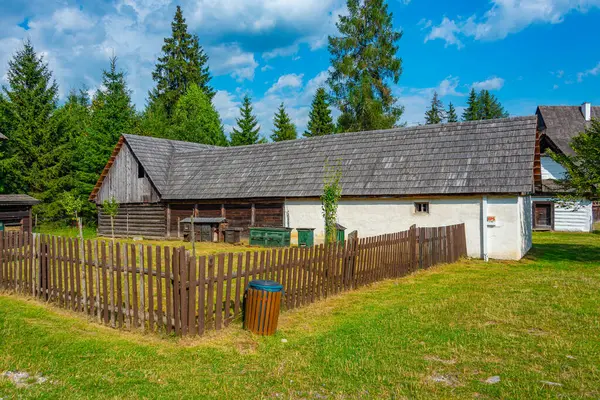 Pribylina, Slovakya 'daki Liptov Village Müzesi' nde geleneksel mimari.