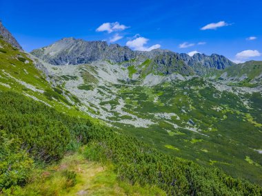 Slovakya 'daki High Tatras Ulusal Parkı Panorama Manzarası