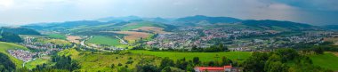 Slovakya 'daki Stara Lubovna Panorama Manzarası.