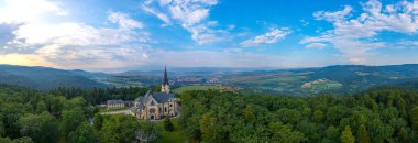 Levoca, Slovakya yakınlarındaki Marianska Hora 'da Bakire Meryem Bazilikası.