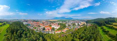 Slovakya 'da Kezmarok Panorama görünümü.