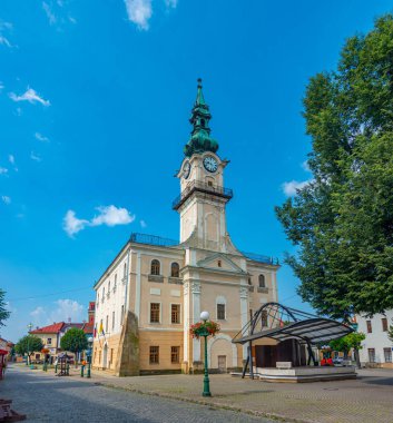 Kezmarok, Slovakya 'daki görkemli belediye binası.