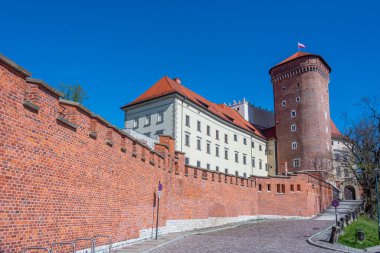 Polonya 'nın Krakow / Cracow.IMAGE şehrinde Wawel kalesi