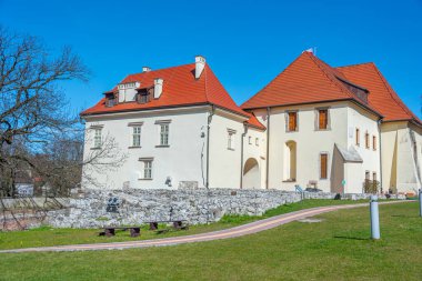 Wieliczka Şatosu, Poland.IMAGE yakınlarındaki Wieliczka tuz madeninin tarihine adanmış sergiler.