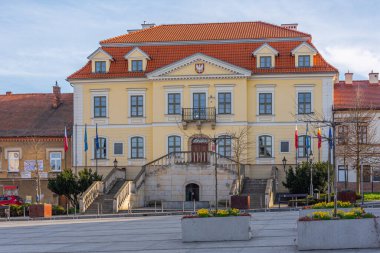Polonya 'nın Wieliczka şehrinin ana meydanı.