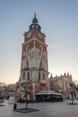 Polonya 'daki Krakow / Cracow belediye binasının ayrıntıları...