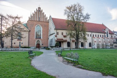 Krakow, Poland.IMAGE 'deki Assisi' li Fransisken Bazilikası