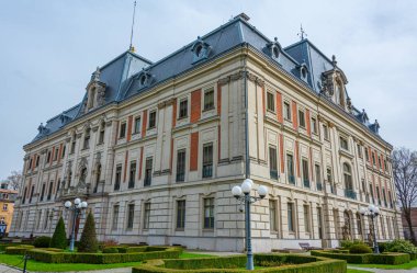 Pszczyna şatosunun Poland.IMAGE görünümü