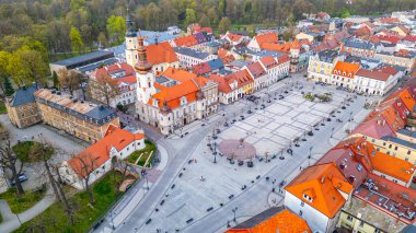 Polonya 'nın Pszczyna.IMAGE kasabasının hava manzarası