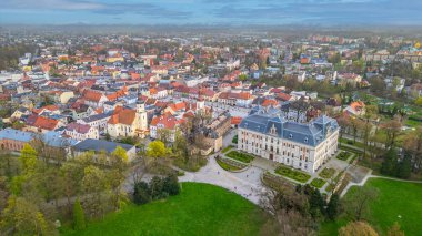 Pszczyna Kalesi 'nin Poland.IMAGE' deki hava manzarası