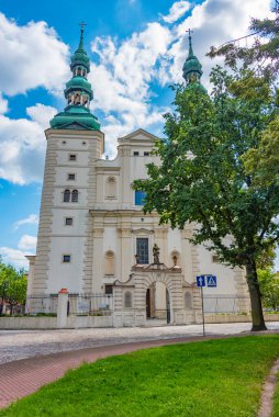 Kutsal Bakire Meryem 'in Varsayımı Katedrali ve Lowicz, Poland.IMAGE' de Aziz Nicholas.