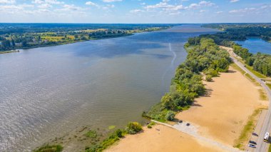 Plock, Poland.IMAGE yakınlarındaki Vistula Nehri bataklıkları
