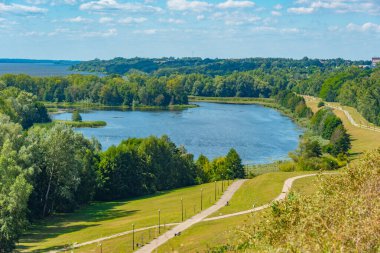 Plock, Poland.IMAGE yakınlarındaki Vistula Nehri bataklıkları