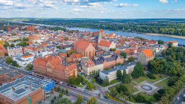 Eski Torun, Poland.IMAGE 'ın Panorama manzarası