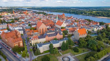 Eski Torun, Poland.IMAGE 'ın Panorama manzarası