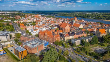 Eski Torun, Poland.IMAGE 'ın Panorama manzarası