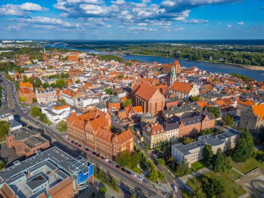 Eski Torun, Poland.IMAGE 'ın Panorama manzarası