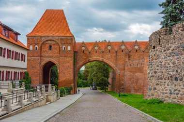 Torun, Poland.IMAGE 'deki Töton Kalesi harabeleri
