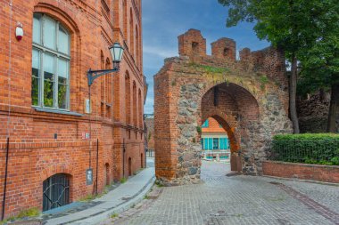 Torun, Poland.IMAGE 'deki Töton Kalesi harabeleri