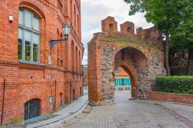 Torun, Poland.IMAGE 'deki Töton Kalesi harabeleri