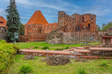 Torun, Poland.IMAGE 'deki Töton Kalesi harabeleri
