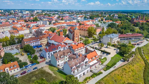 Plock, Poland.IMAGE 'in Panorama manzarası