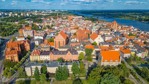 Eski Torun, Poland.IMAGE 'ın Panorama manzarası