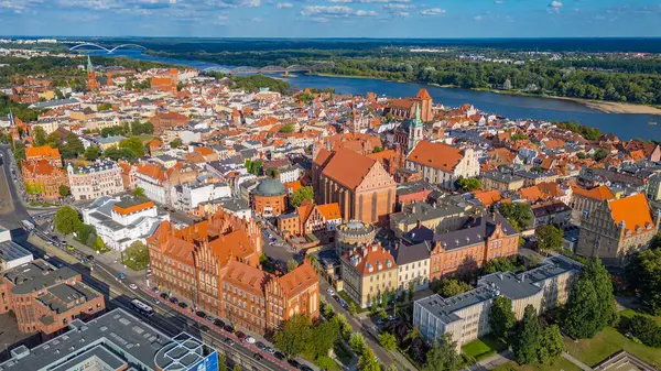 Eski Torun, Poland.IMAGE 'ın Panorama manzarası